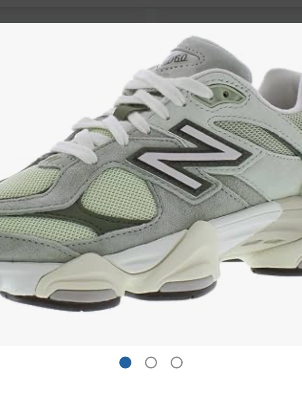 New Balance Sage Green & Light Gray Mesh New Balance Men's 9060 Running Shoes,